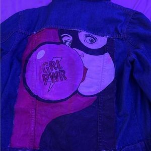 Jean jacket small women’s never worn- from Argentina hand painted